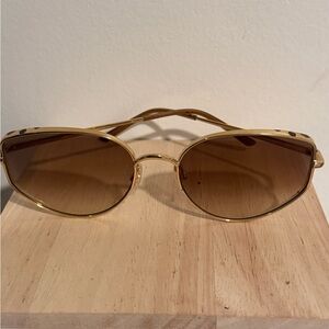 Authentic Cartier Elegant Gold Frame Women's Sunglasses